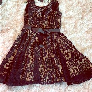 Cache black and gold lace dress